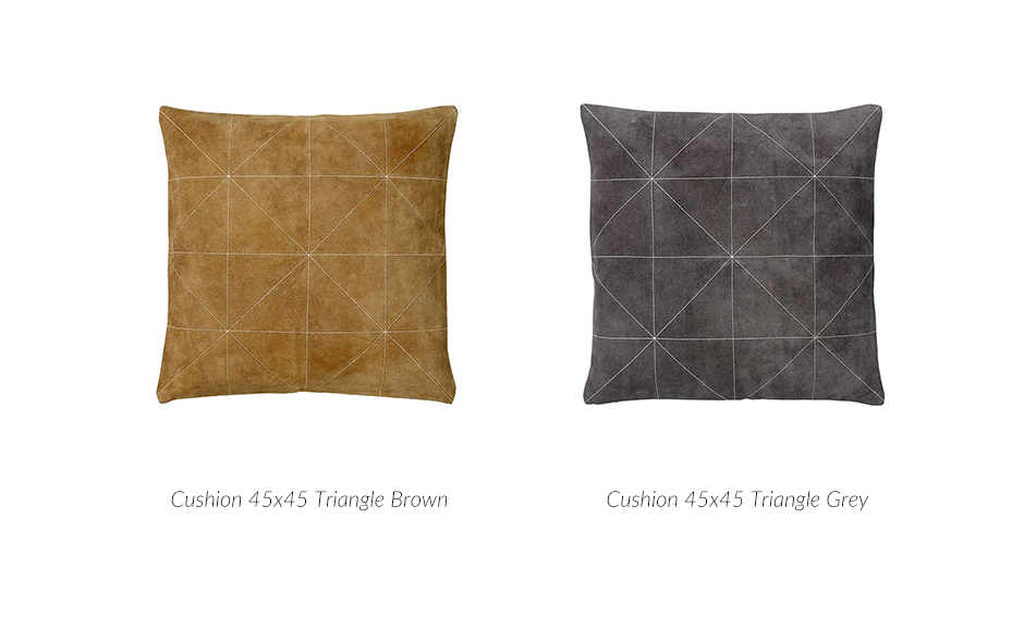 Triangle Cushion, 45 x 45cm, Brown, 722679