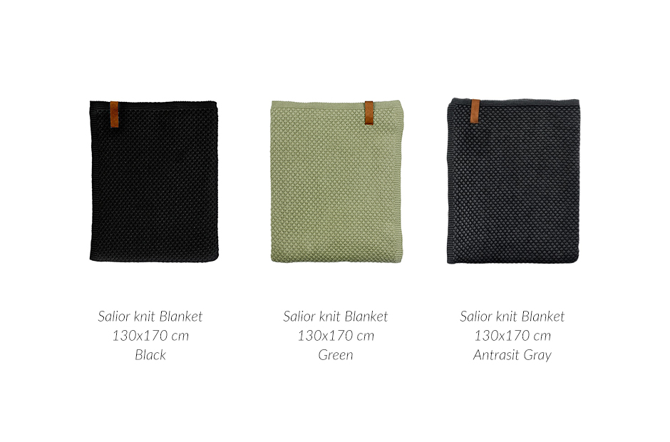 Sailor Knit Throw, 130 x 170cm, Black, 722686
