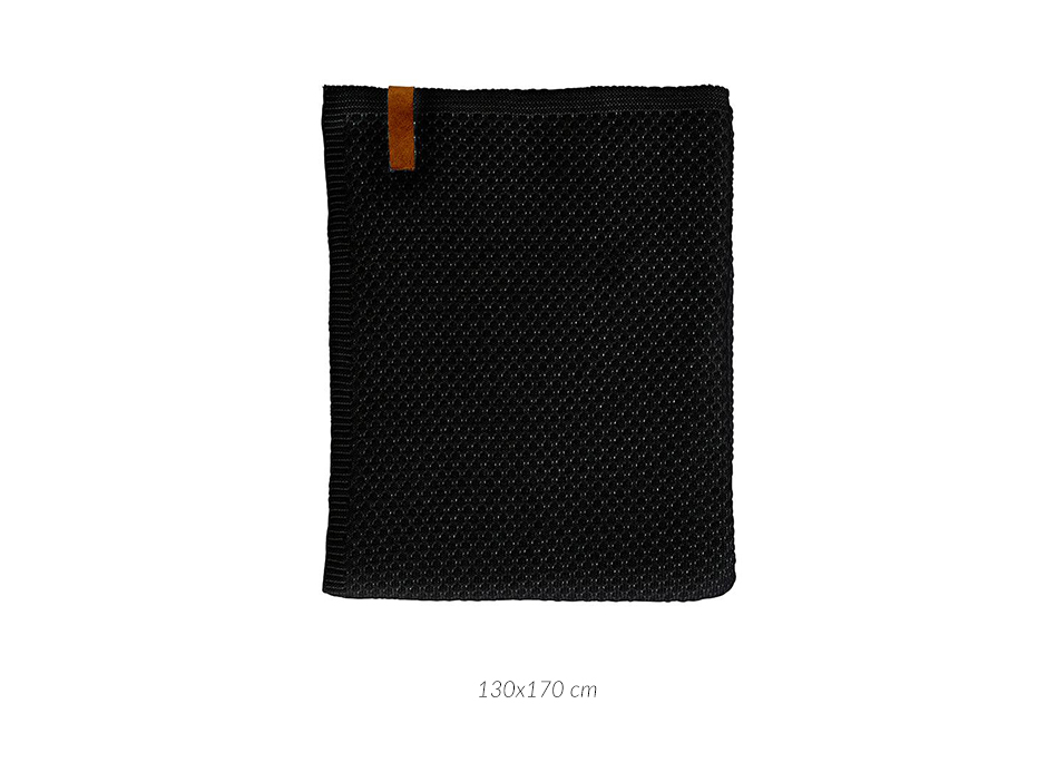 Sailor Knit Throw, 130 x 170cm, Black, 722686