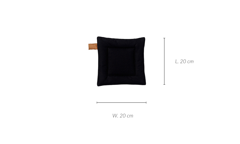 Pot Holders, Set(2pcs), 20 x 20cm, Black, 722747