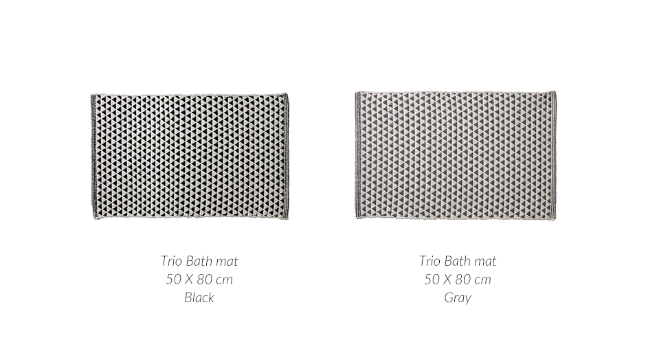 Trio Bath Mat, 50 x 80cm, Grey, 722773