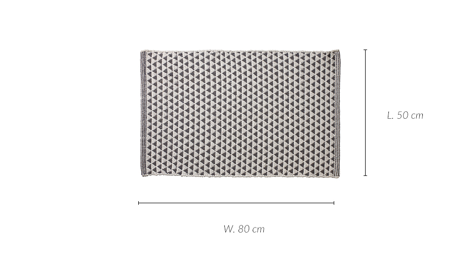 Trio Bath Mat, 50 x 80cm, Grey, 722773