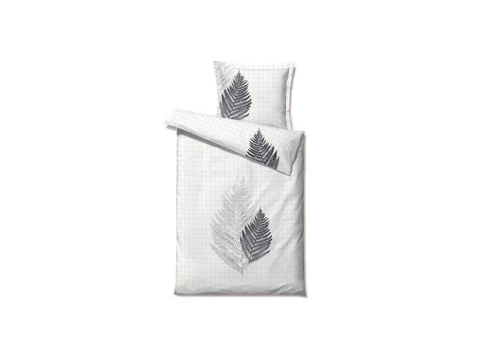 Summer Fern Bedlinen, 140 x 200cm, Grey, 722916
