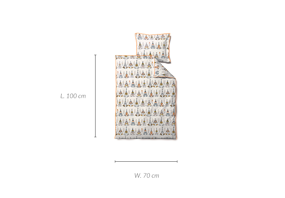 Little Tipi Bedlinen, 70 x 100cm, Peach, 722968