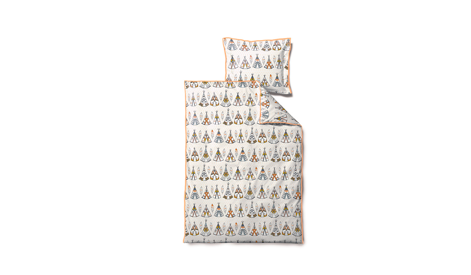 Little Tipi Bedlinen, 100 x 140cm, Peach, 722969