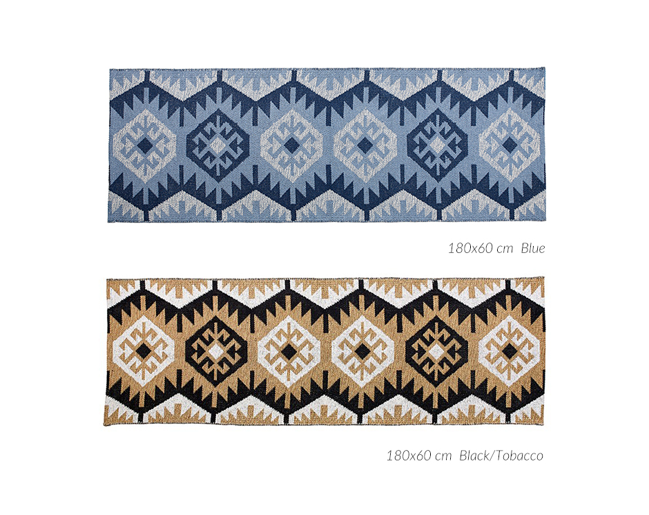 Kelim Rug, 60 x 180cm, Blue, 723002
