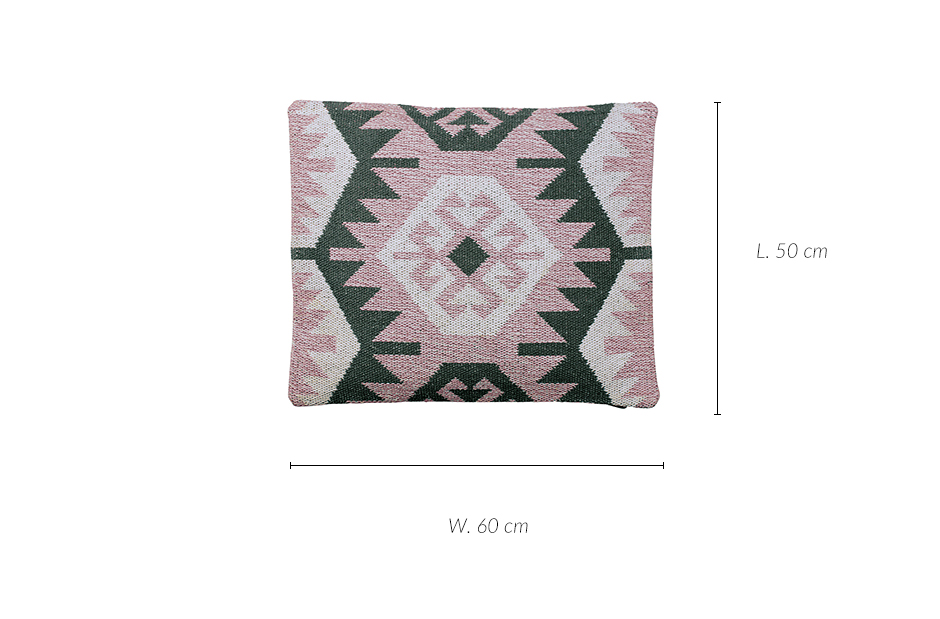 Kelim Cushion, 50 x 60cm, Rose, 723003