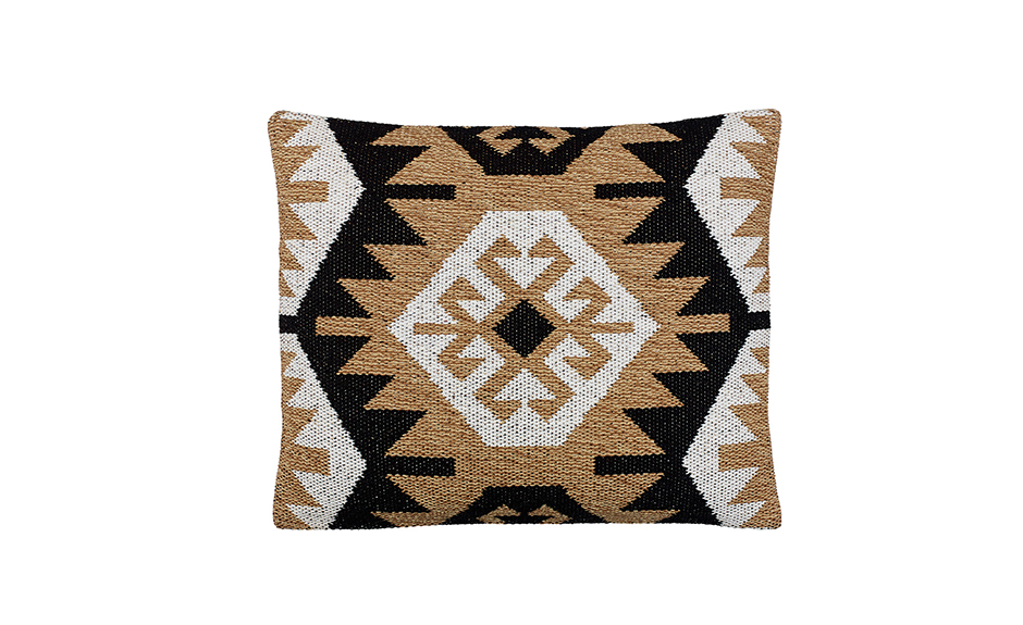 Kelim Cushion, 50 x 60cm, Black / Tobacco, 723004