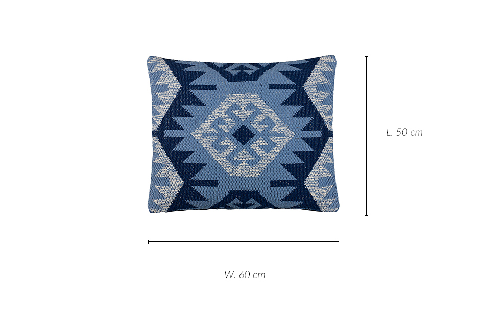 Kelim Cushion, 50 x 60cm, Blue, 723005