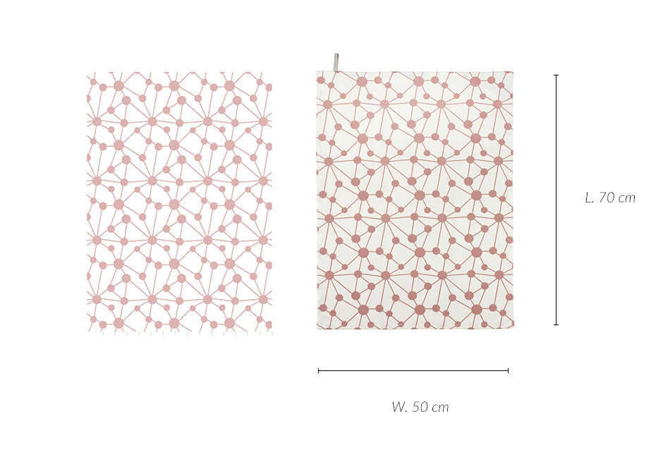 Connect Teatowel, 50 x 70cm, Rose, 723012