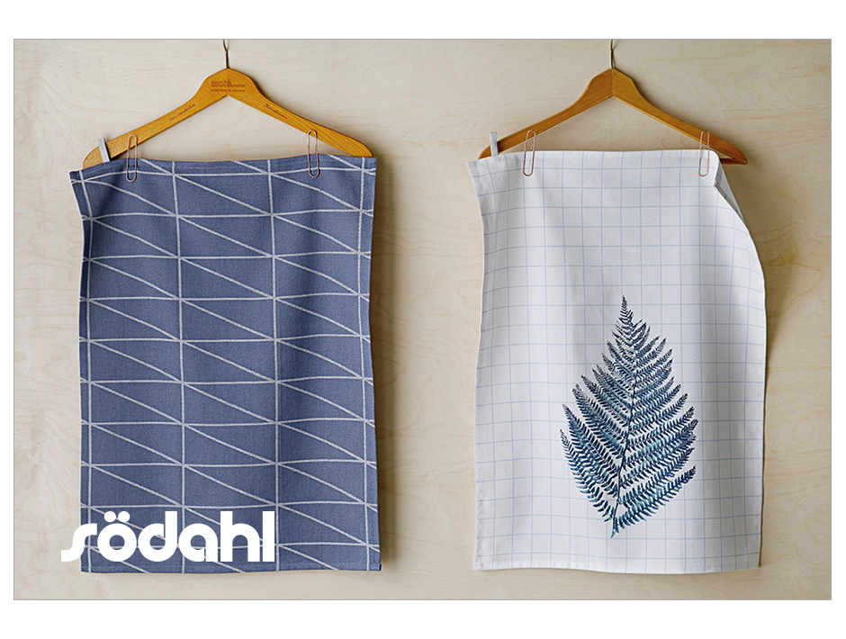 Summer Fern Teatowel, 50 x 70cm, Blue, 723016