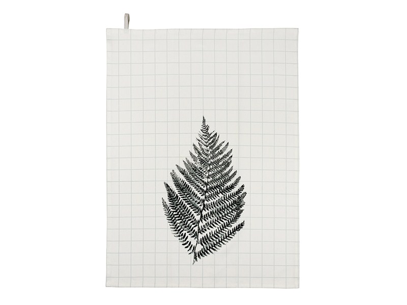Summer Fern Teatowel, 50 x 70cm, Grey, 723017