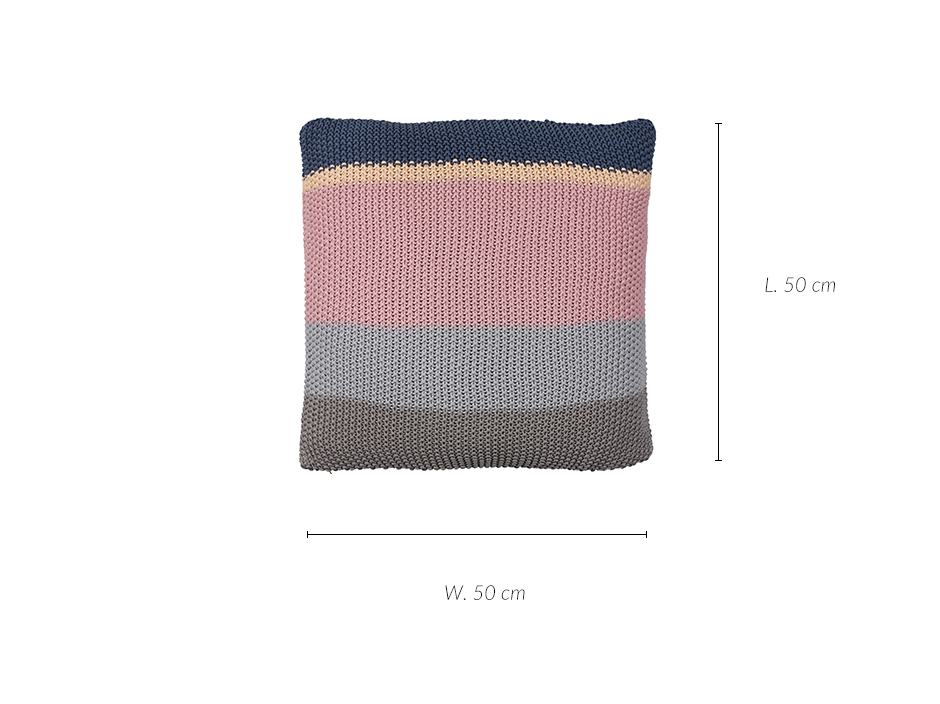 Behind Blocks Cushion, 50 x 50cm, Pink / Peach, 723019