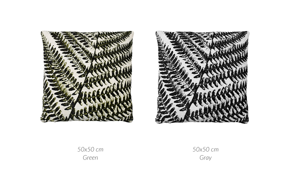 Summer Fern Cushion, 50 x 50cm, Green, 723029