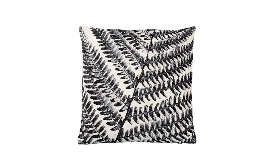 Summer Fern Cushion, 50 x 50cm, Grey, 723030