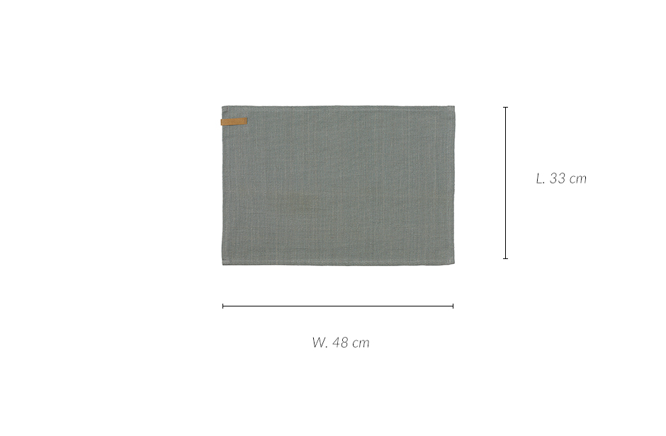 Casual Placemat, 33 x 48cm, Grey, 723066