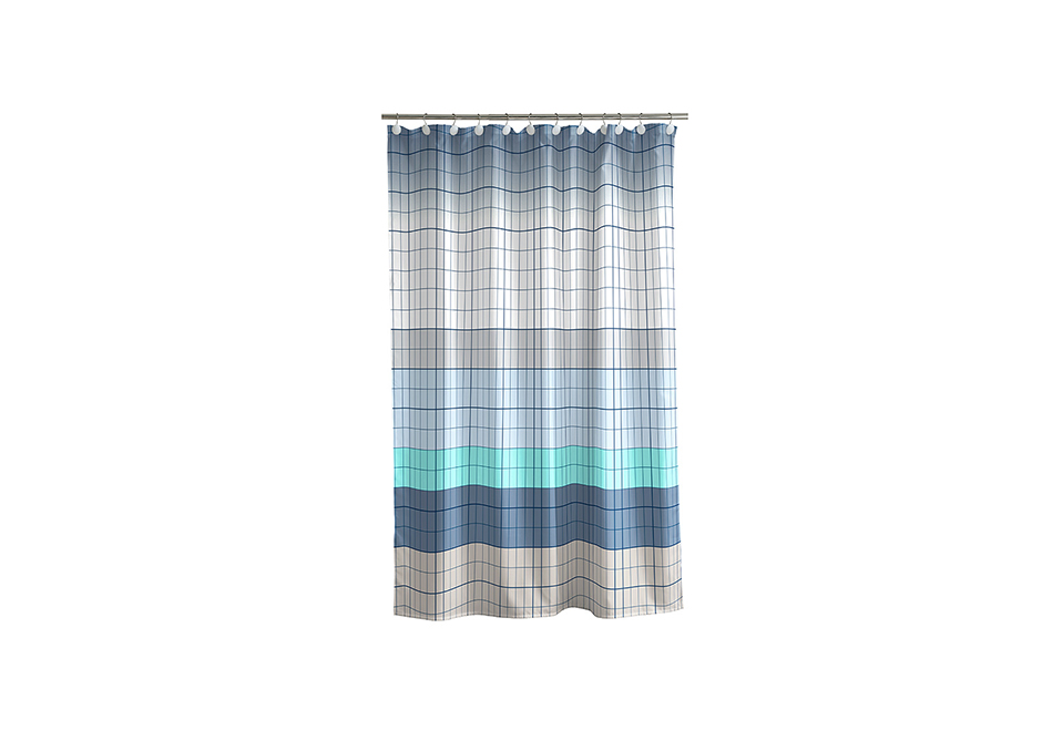 Behind Blocks Shower Curtain, 180 x 200cm, Mint, 723085