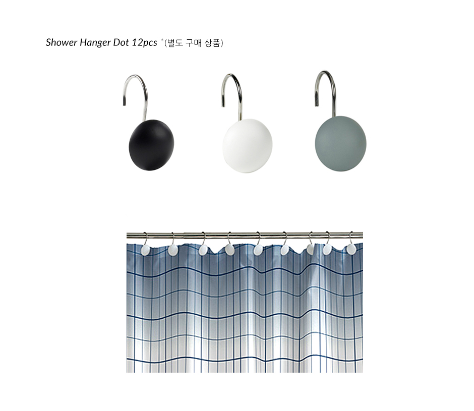 Behind Blocks Shower Curtain, 180 x 200cm, Mint, 723085