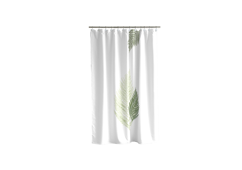 Summer Fern Shower Curtain, 180 x 200cm, Green, 723087