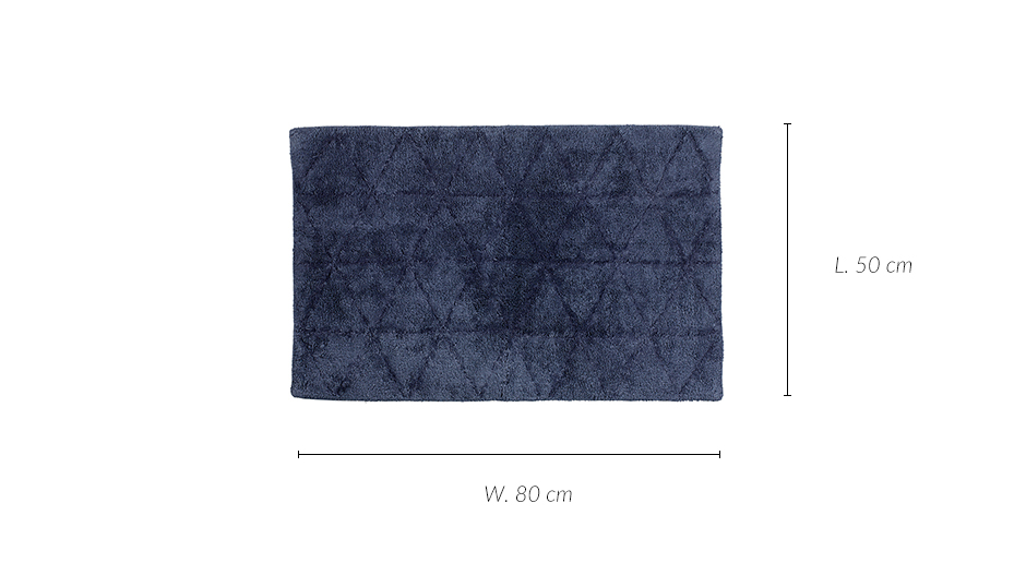 Hills Bath Mat, 50 x 80cm, China Blue, 723094