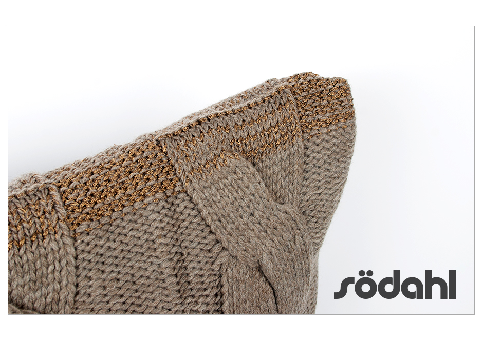 Mega Cable Cushion, 40 x 60cm, Pine, 723243