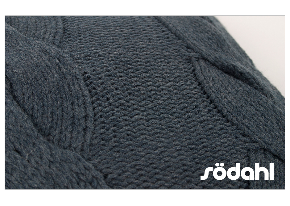 Mega Cable Cushion, 40 x 60cm, Indigo Blue, 723244