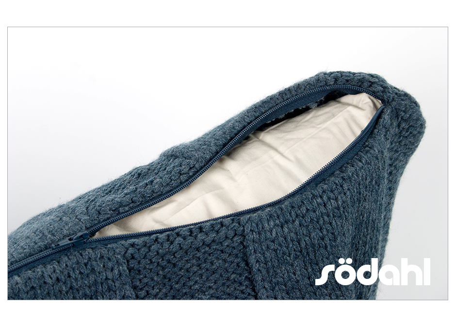 Mega Cable Cushion, 40 x 60cm, Indigo Blue, 723244