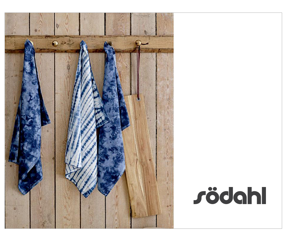 Shibori Teatowel, 50 x 70cm, Indigo Blue, 726301