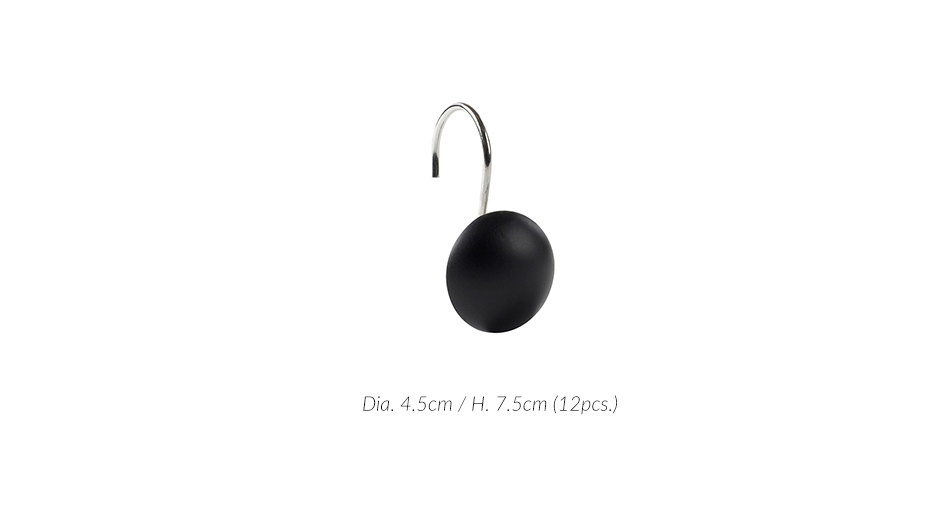 Hanger DOT, set(12pcs), Dia.3.5cm, Black, 975800