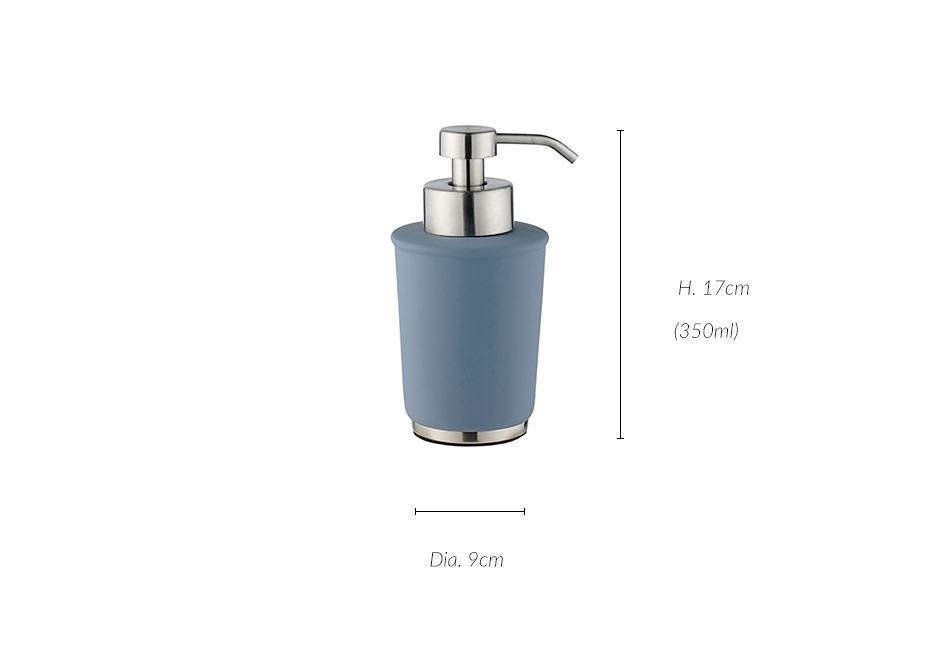 Touch Soap Dispencer, Dia.9 x 17cm, Blue, 975917