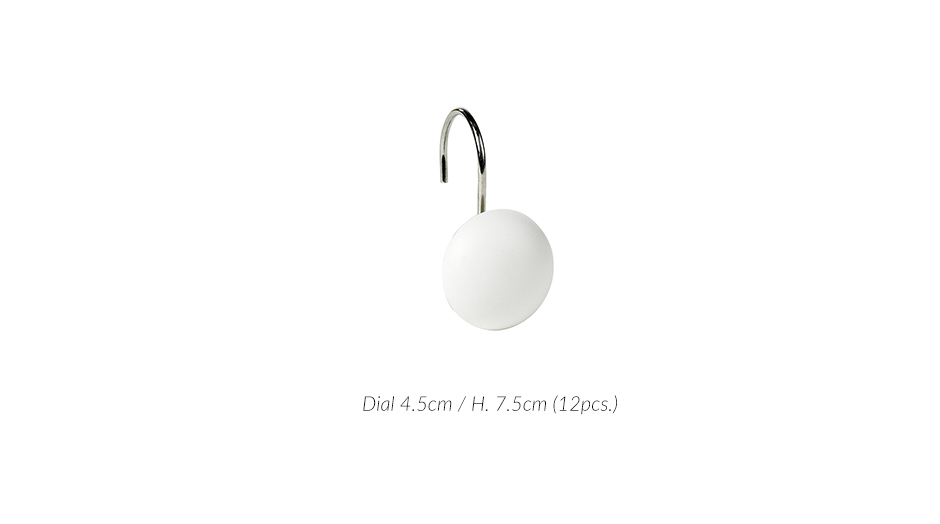 Hanger DOT, set(12pcs), Dia.3.5cm, White, 975938