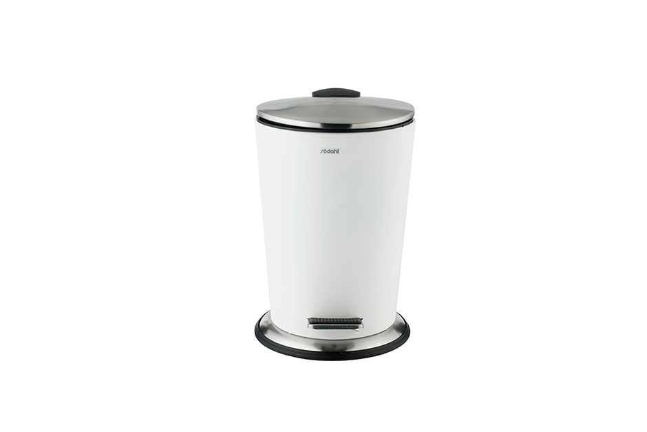 Touch Toilet Bin, Dia.17 x 25cm, White, 975968