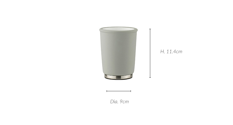Touch Toothbrush Cup, Dia.9 x 11.4cm, Grey, 975978