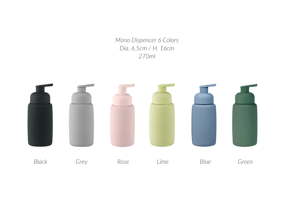 Mono Soap Dispencer, Dia.6.5 x 16cm, Black, 975981