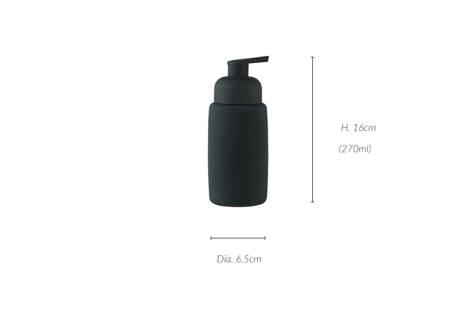 Mono Soap Dispencer, Dia.6.5 x 16cm, Black, 975981