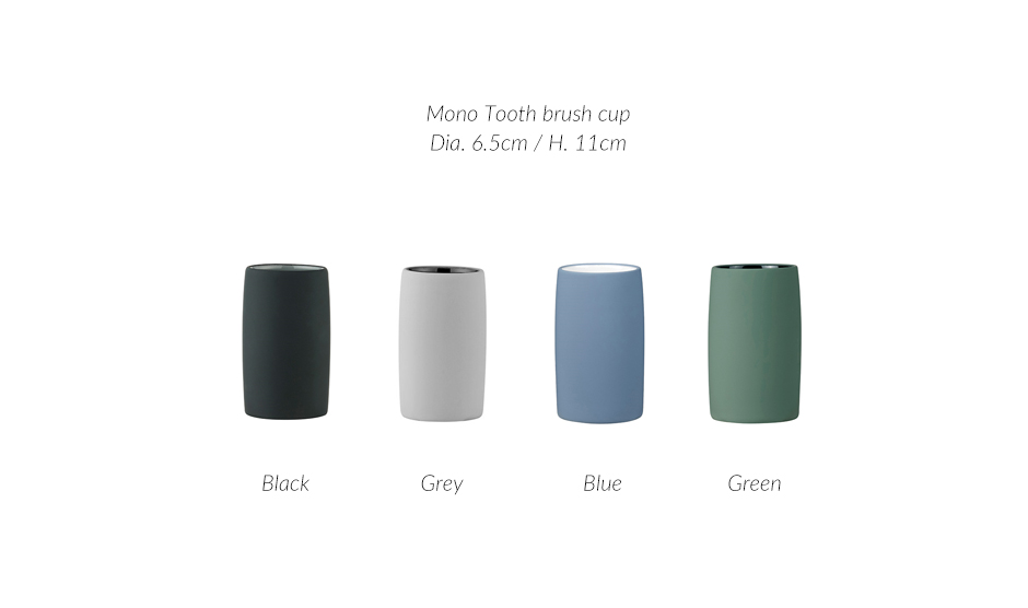 Mono Toothbrush Cup, Dia.6.5 x 11cm, Black, 975982