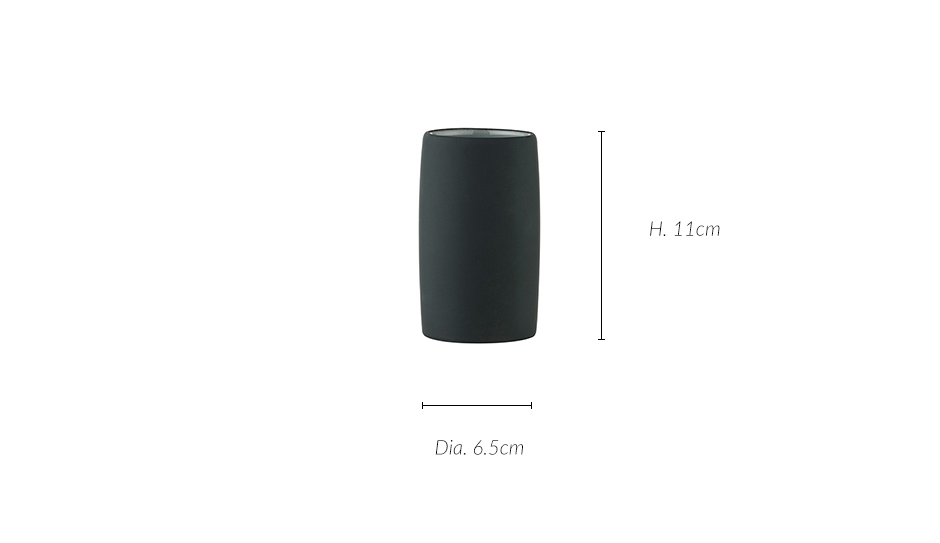 Mono Toothbrush Cup, Dia.6.5 x 11cm, Black, 975982