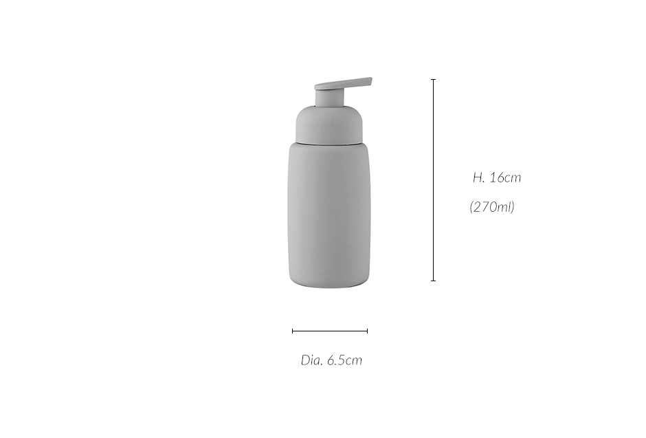 Mono Soap Dispencer, Dia.6.5 x 16cm, Grey, 975984