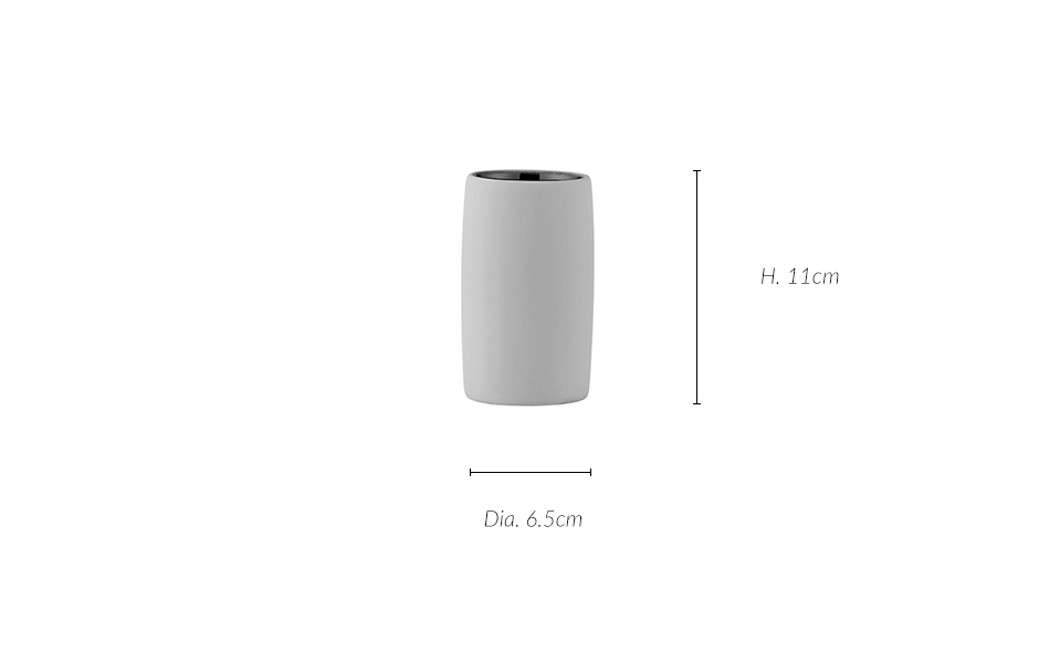 Mono Toothbrush Cup, Dia.6.5 x 11cm, Grey, 975985