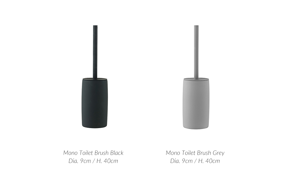 Mono Toilet brush, Dia.9 x 40cm, Grey, 975986