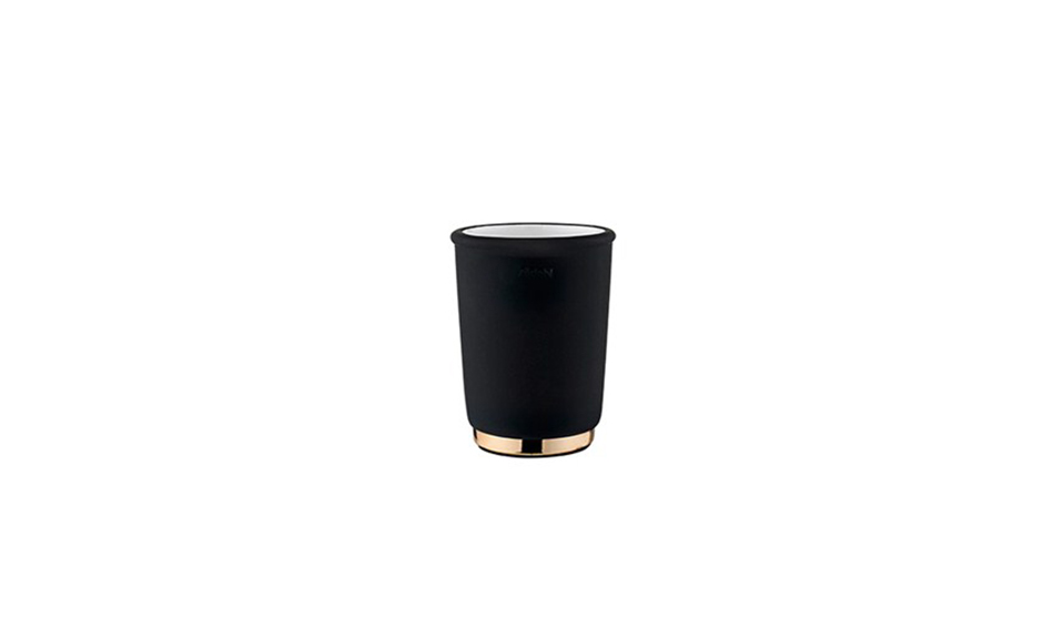 Touch Toothbrush Cup, Dia.9 x 11.4cm, Black, 975999