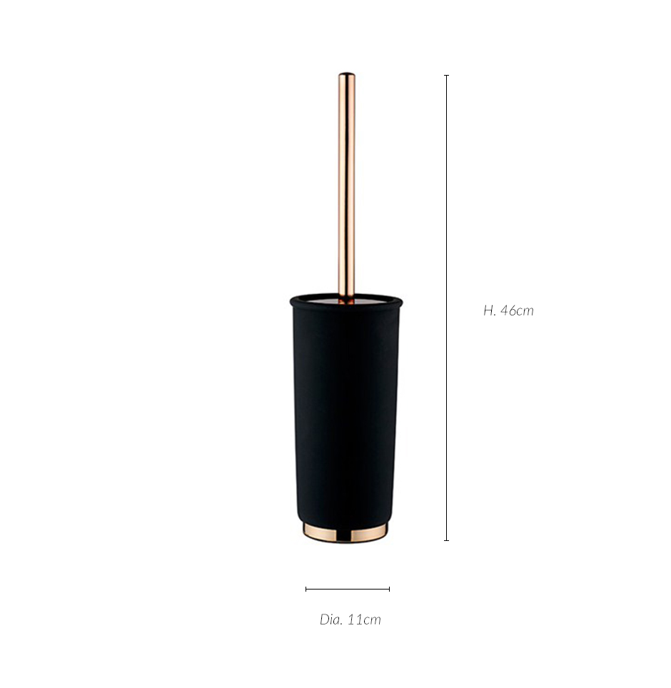 Touch Toilet Brush, Dia.11 x 46cm, Black, 976000