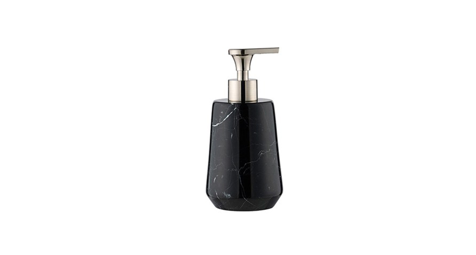 Marble Soap Dispencer, Dia.8 x 17cm, Black, 976005