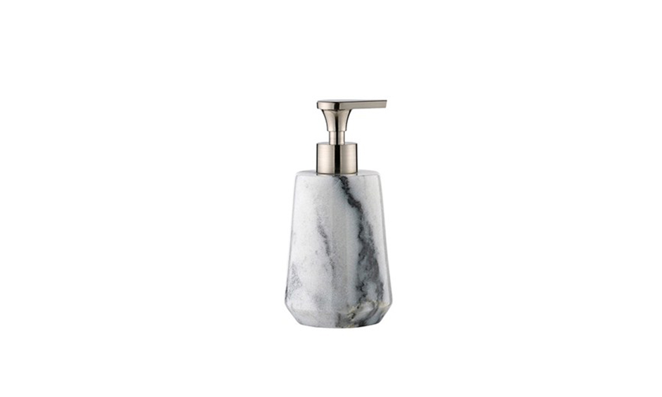 Marble Soap Dispencer, Dia.8 x 17cm, White, 976006