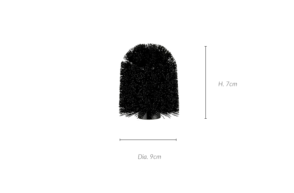 Mono Loose Brush Head, Dia.7.5 x 9cm, Black, 976017