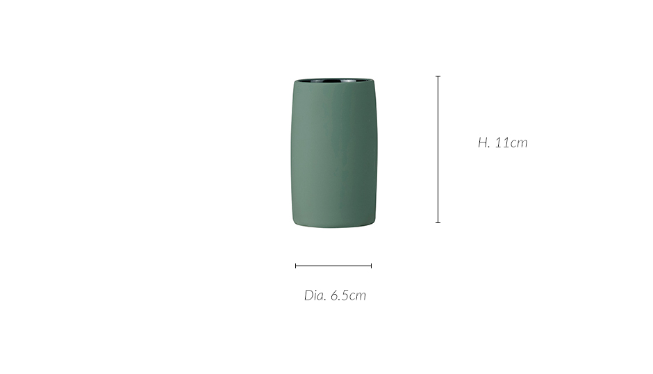 Mono Toothbrush Cup, Dia.6.5 x 11cm, Green Rubber, 976031