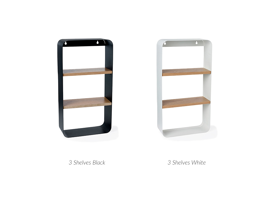 Shelve, Room, 24 x 10 x 45cm, Black, 976060
