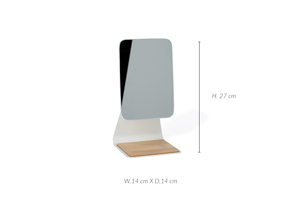 Mirror, Room, 14 x 14 x 27cm, White, 976065