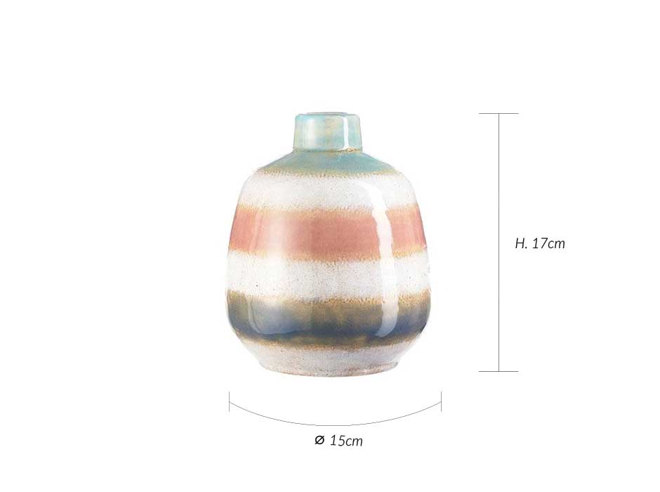 CIRKUS VASE, D15 x 17, MULTI COLOUR, 963479