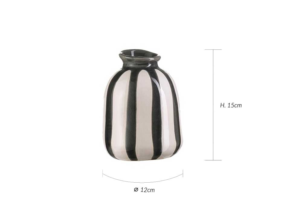 Lys VASE,?D12?x?15, BLACK, 963481